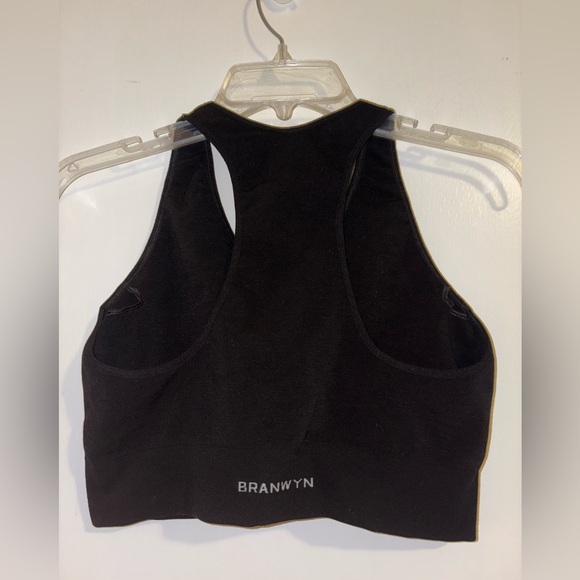 Black Merino Wool Sports Bra - Picture 3 of 4